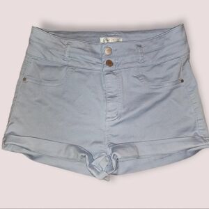 Y2K High Rise Double Button Shorts Size 8 | Baby Blue Coastal Y2K Vtg